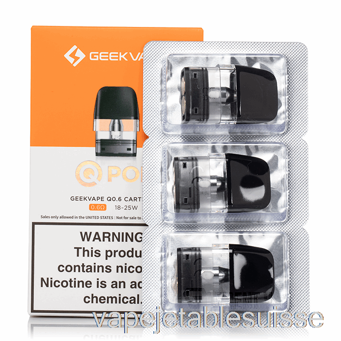 Vape Suisse Geek Vape Q Dosettes De Remplacement Dosettes 0,6ohm